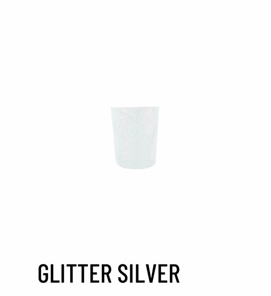 Heel cover glitter silver