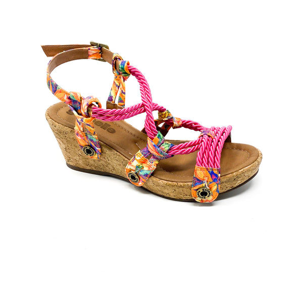 danni da32 cb15 satin floral orange/cord pink strap