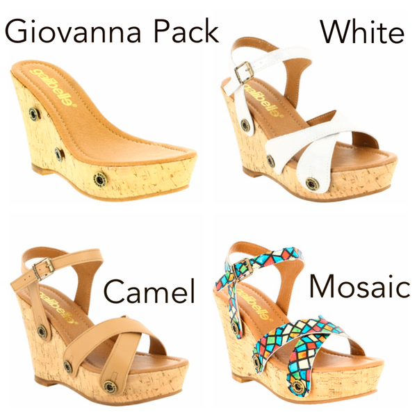 Giovanna galipack white/camel/mosaic