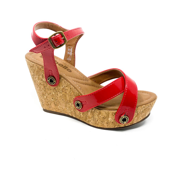 giovanna gv01 red varnish strap
