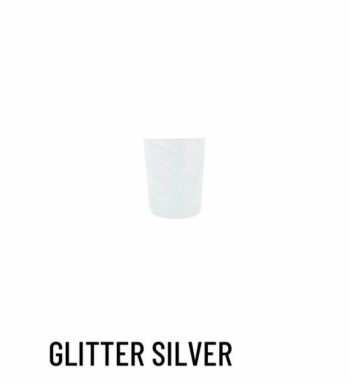 Heel cover glitter silver