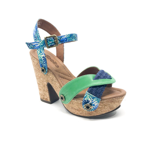 sara sr28 cb17 braid blue/satin floral green/ata green strap
