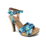 deise de26 green satin floral strap