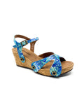 danni da10 floral green satin strap