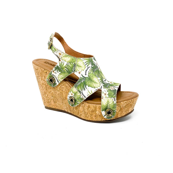 giovanna gv18 green leaves satin strap