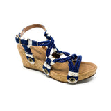 danni da32 cb8 fabric navy beige/cord navy strap