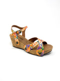 danni da10 floral orange satin strap